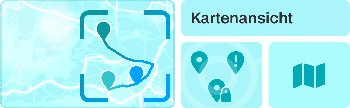 Kartenansicht für Einsatzplaner – Einsätze übersichtlich planen, Wege optimal steuern