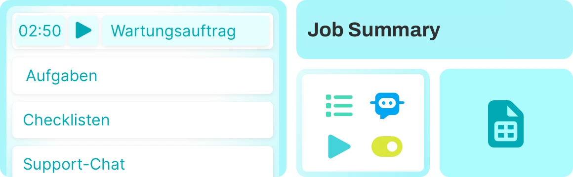 Field service assignment summary – All tasks at a glance, perfectly prepared