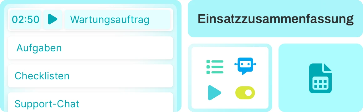 Einsatzzusammenfassung für den Field-Service – Alle Aufgaben auf einen Blick, perfekt vorbereitet