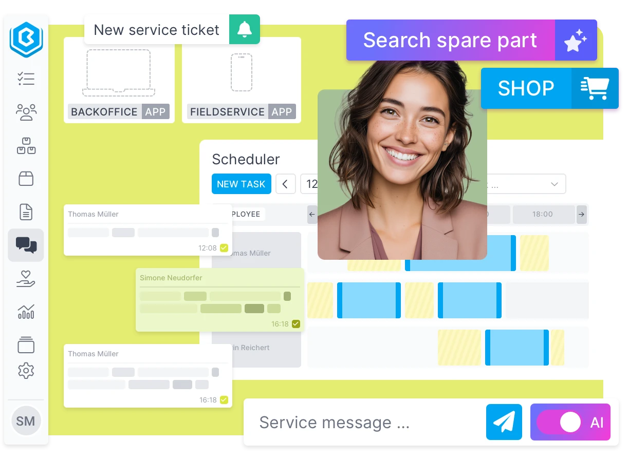 Service optimized for success – back office and Smart Service App