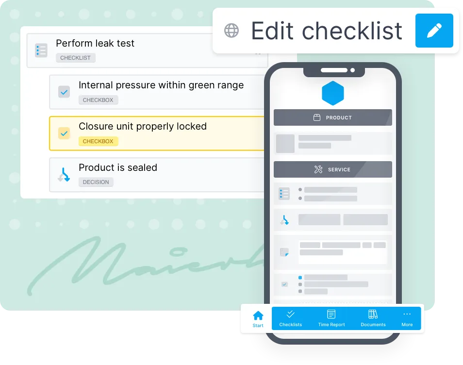 Dynamic checklists