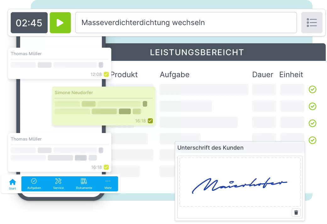 Mobile Leistungserfassung