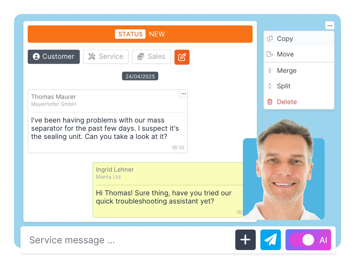 Efficient service teams